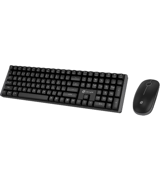 Комплект клавиатура+мышь Oklick S315W беспроводной, USB, 1600 DPI, чёрный