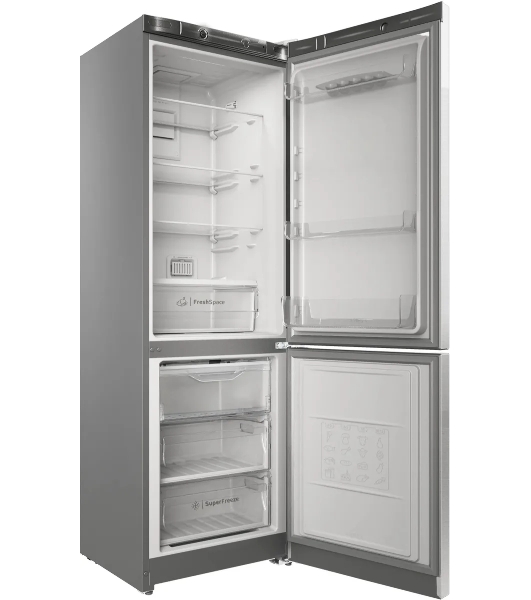 Холодильник Indesit ITS 4180 XB нержавеющая сталь двухкамерный 220/78 л морозилка снизу, No Frost