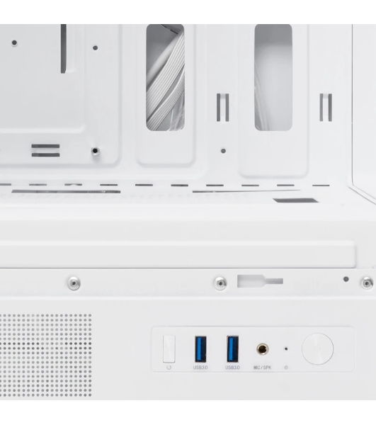 Компьютерный корпус HSPD F510, Panoramic Mid Tower, белый, TG, 0.5 SPCC, 3x120мм ARGB ATX, mATX, mITX 180/280/160мм 1x2.5', 1x3.5', 7xPCI 2xUSB-A 3.0 356x218x467мм