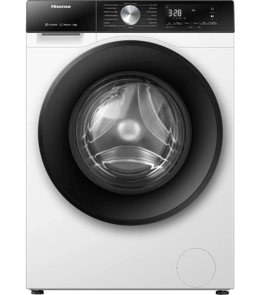 Стиральная машина Hisense WF3S6021BWU белая, загрузка фронтальная 6 кг, 1200 об/мин, класс A+++