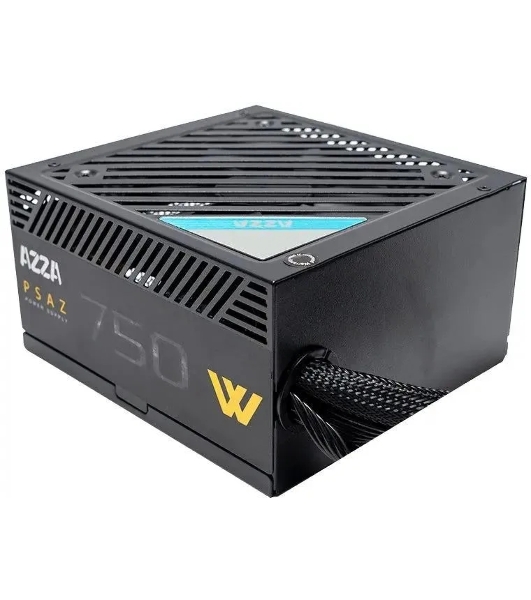 Блок питания, Azza, PSAZ-750W, 750Вт, 80 PLUS bronze, 120мм, черный