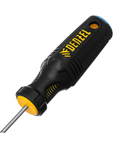 Отвертка Denzel SL3х75 мм, S2, 3к рукоятка