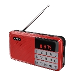 Радио FM-приемник Maxvi PR-02 red. Цифровой приемник Maxvi PR-02 предназначен для прослушивания радио и музыки. Миниатюрный Maxvi PR-02 - удобный в переноске и помещается в карман. Можно использовать карты памяти microSD и внешний USB-накопитель для воспроизведения музыки, а также аудиокниг. Благодаря функции автоматического поиска гаджет может самостоятельно находить доступные радиостанции и сохранять их в памяти, фото 1