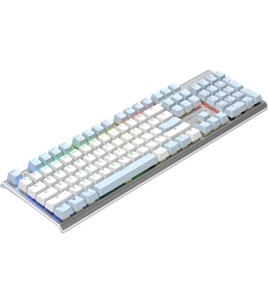 Клавиатура проводная A4Tech Fstyler FS100 Neon, USB, синий/белый