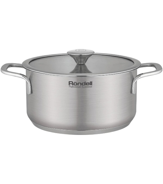 Кастрюля Rondell Modern RDS-1746, 2л, 18см, с крышкой, стальной