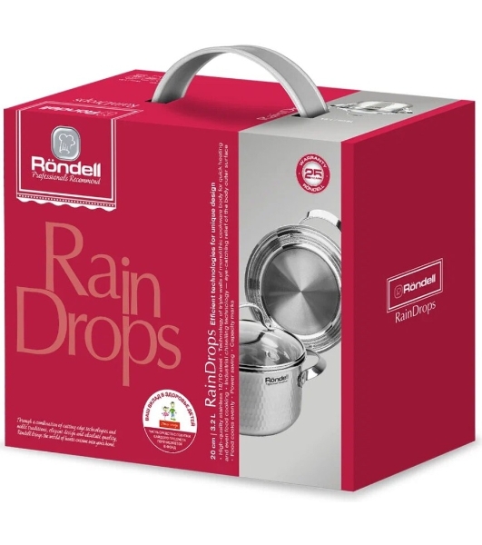 Кастрюля RainDrops Rondell RDS-1294 с/кр 20 см 3,2 л