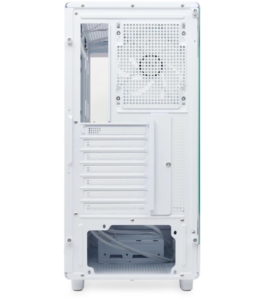 Компьютерный корпус HSPD F510, Panoramic Mid Tower, белый, TG, 0.5 SPCC, 3x120мм ARGB ATX, mATX, mITX 180/280/160мм 1x2.5', 1x3.5', 7xPCI 2xUSB-A 3.0 356x218x467мм
