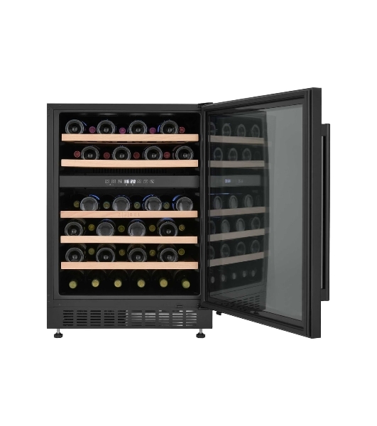 Винный шкаф встраиваемый ZÜGEL ZCWI460DB, черный