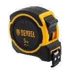 Рулетка Denzel 5м х 19мм, двухкомп. корпус, магнитный обрезиненный зацеп, фото 1
