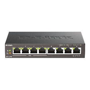 Коммутатор D-Link DGS-1008P/F3A, 8×1 Гбит/с, неуправляемый
