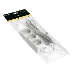 Удлинитель ExeGate ECE-3-3W (EX285806RUS), белый, 3 м, Евровилка с заземлением, 3 евророзетки с заземлением, 2200 Вт, фото2