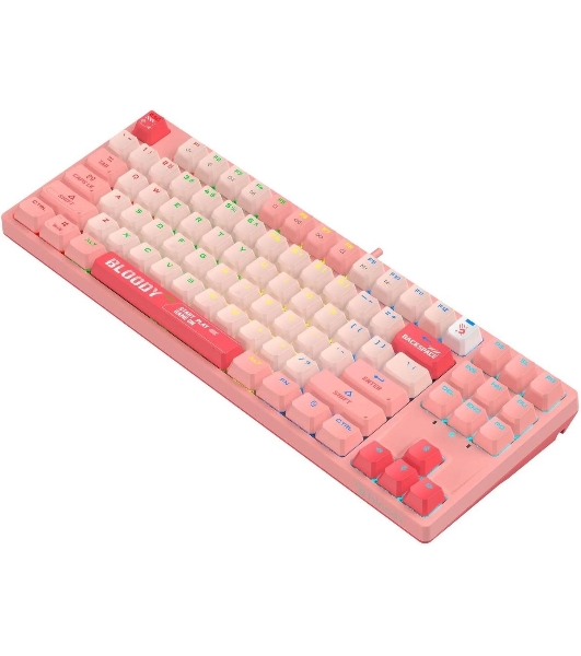 Клавиатура проводная A4Tech Bloody S87 Energy (S87 USB ENERGY PINK) USB розовый