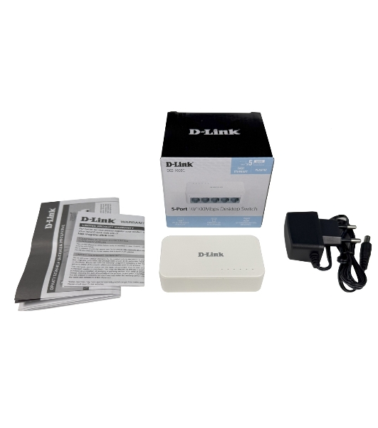 Коммутатор D-Link DES-1005C, 5×100 Мбит/с, неуправляемый