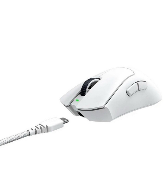 Мышь беспроводная/проводная Razer DeathAdder V3 Pro белый, 30000 dpi, радиоканал, USB, кнопки - 5