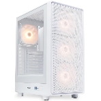 Компьютерный корпус HSPD M510, Mesh Mid Tower, белый, TG, 0.5 SPCC, 4x120мм ARGb ATX, mATX, mITX 180/280/160мм 1x2.5', 1x3.5', 7xPCI 2xUSB-A 3.0 517x277x418мм, фото 1