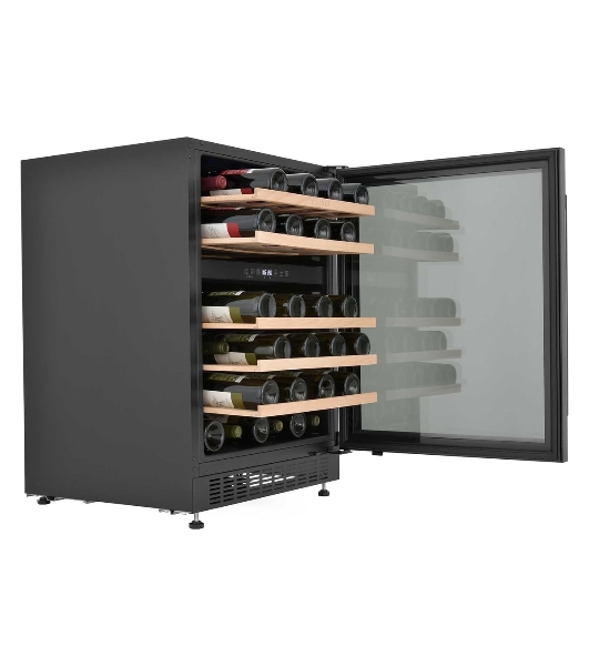Винный шкаф встраиваемый ZÜGEL ZCWI460DB, черный