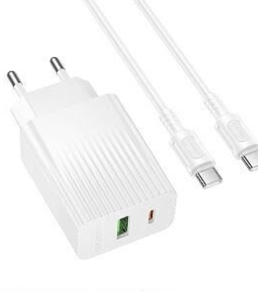 Сетевое зарядное устройство BOROFONE (6941991122927) BAS76Aaa 1USB+1Type-C 3.0A QC3.0 PD30W для Type-C Type-C White