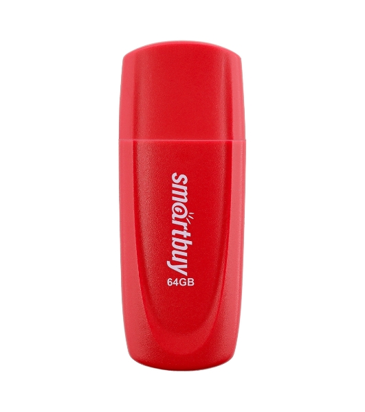 Флешка USB Smartbuy Scout Red (SB064 Gb2SCR), 64Gb, USB 2.0, красный