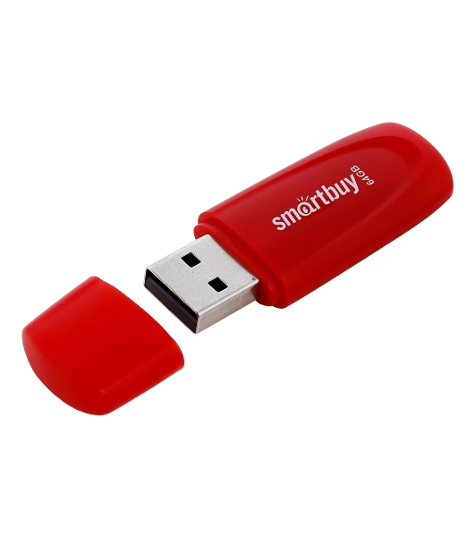 Флешка USB Smartbuy Scout Red (SB064 Gb2SCR), 64Gb, USB 2.0, красный