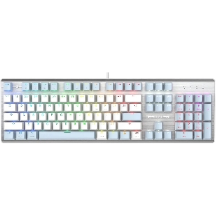 Клавиатура проводная A4Tech Fstyler FS100 Neon, USB, синий/белый