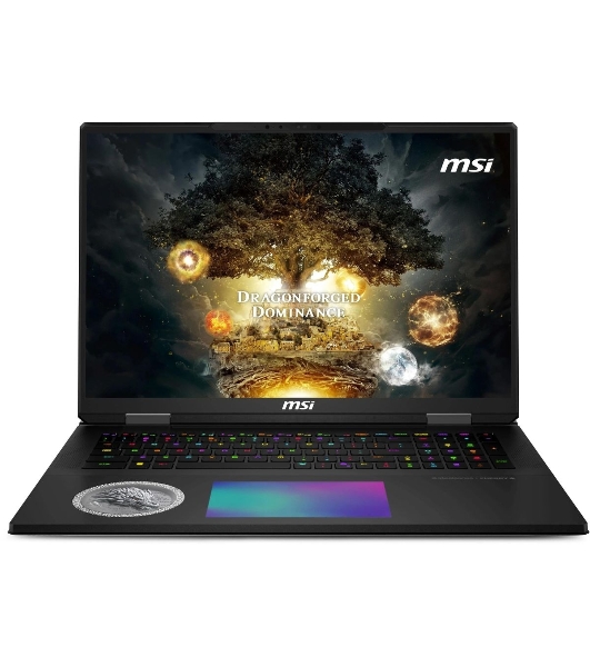 Ноутбук MSI Titan Dragon Edition 18 HX AI A2XWJG-205RU черный Core Ultra 9 285HX 64Gb SSD4Tb NVIDIA GeForce RTX 5090 для ноутбуков 24Gb 18' IPS UHD+ (3840x2400) Windows 11 Home WiFi BT Cam (9S7-1824A5-205)