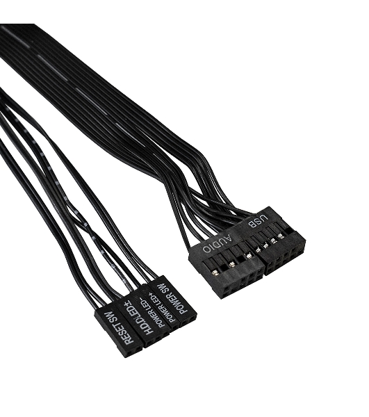 Компьютерный корпус Miditower ExeGate CP-601-UNS450 (ATX, БП UNS450 с вент. 12см, 2*USB, аудио, черный)