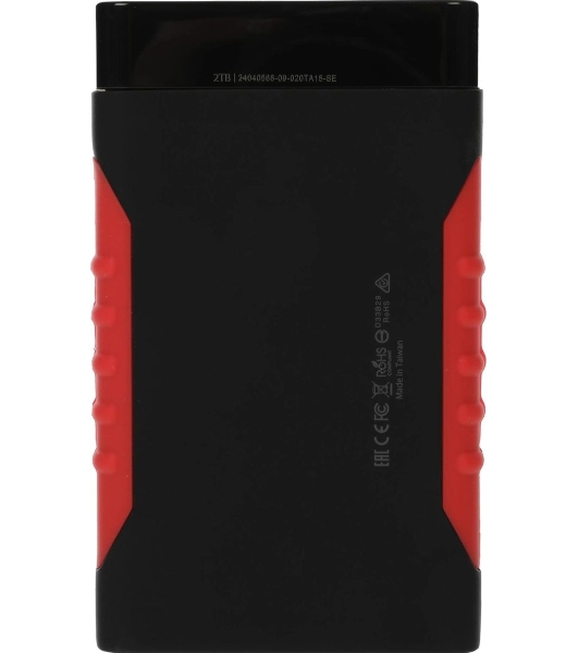 Внешний HDD 2.5' Silicon Power Armor A15, 2TB, USB 3.2 Gen 1 Type-A, 5400 rpm, черно-красный