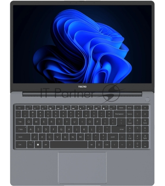 Ноутбук Tecno MegaBook K15SDA Ryzen 5 7430U 16Gb SSD 1Tb AMD Radeon Graphics 15.6' IPS FHD (1920x1080) Windows 11 Home grey WiFi BT Cam 6060mAh (71005000256)