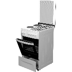 Плита комбинированная Darina 1D KM 241 337 W белый/черный, конфорок 4 шт, духовка 50 л, 50 см x 85 см x 60 см, фото2
