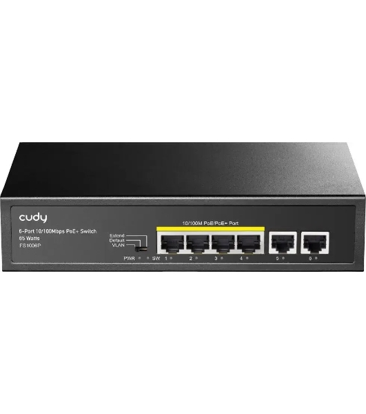 Коммутатор Cudy FS1006P, 6×100 Мбит/с