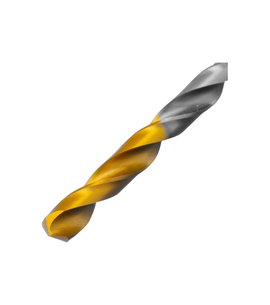 Сверло спиральное по металлу Denzel 5 x 86мм, Р6М5, Golden Tip