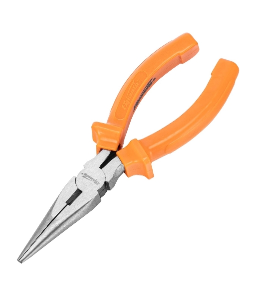 Длинногубцы Sparta Classic, 160 мм, прямые шлифованные, пластмассовые рукоятки