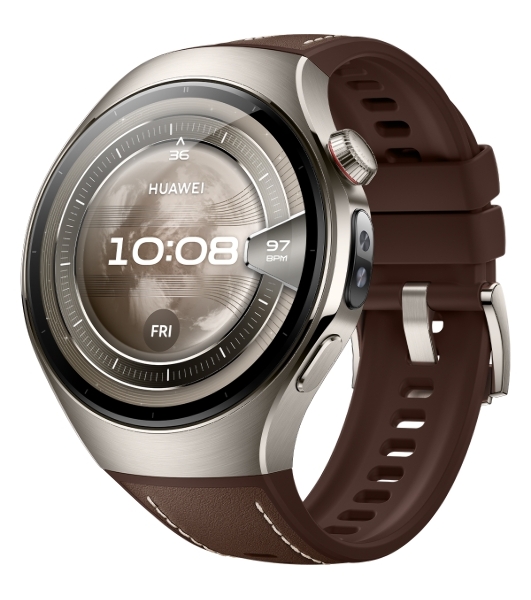 Умные часы Huawei Watch 5 46mm RTS-AL00, 1.5' AMOLED, eSIM, Wi-Fi, Bluetooth 5.2, NFC, WR50, коричневый