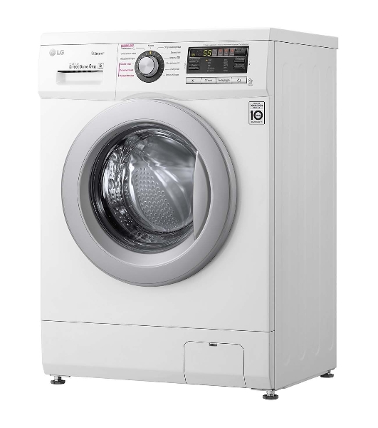 Стиральная машина LG F12M7NDS1 белый, загрузка фронтальная 6 кг, 1200 об/мин, класс A