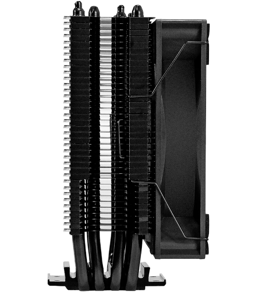 Кулер для процессора ExeGate Dark Magic EXX400V3 PWMRGB, 120 мм, алюминий/медь, 800-1800 об/мин, 11-33 дБ, 4 pin PWM, 140 Вт, высота 148 мм, RGB