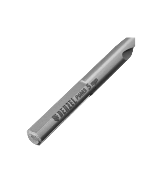 Сверло спиральное по металлу Denzel 5 x 86мм, Р6М5, Golden Tip