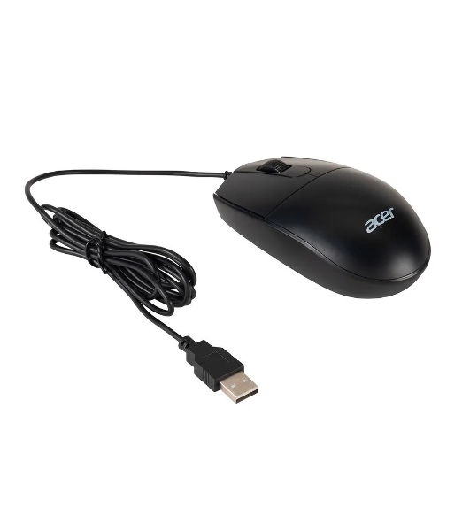 Комплект клавиатура+мышь Acer OMW141 проводной, USB, 1200 DPI, чёрный