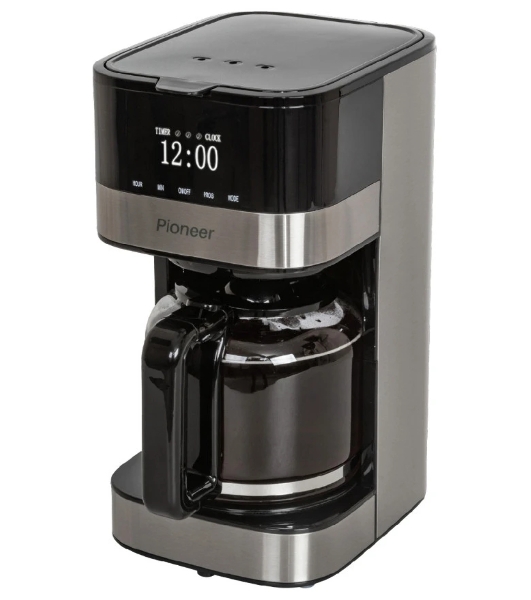 Кофеварка капельная Pioneer CM052D серебристый/черный, исп. кофе - молотый, 1.5 л, 900 Вт