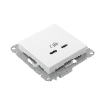 Розетка 2-м СП Эпика USB-C механизм бел. EKF UP1-SOW-2USBC, фото3