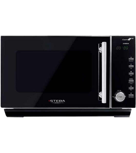 Микроволновая печь Steba MIC 2530 CERAMIC серебристый, 25 л, 900 Вт, переключатели - кнопки, поворотный механизм
