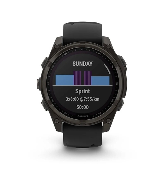 Умные часы Garmin Fenix 8, 1.6' AMOLED, Wi-Fi, Bluetooth, NFC, 100м, серый / черный
