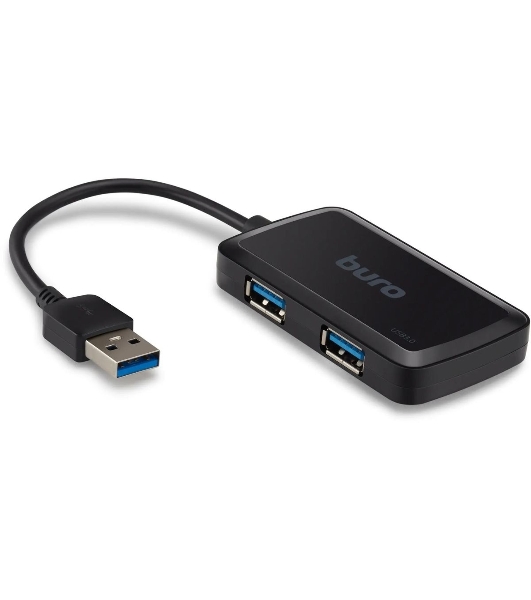 USB-концентратор Buro BU-HUB4-U3.0-S, USB 3.0, USB 4 порта, USB