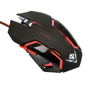 Мышь проводная Nakatomi MOG-20U черный, 2400 dpi, USB, кнопки - 6
