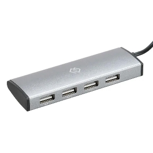 USB-концентратор Digma HUB-4U2.0-UC-DS, USB-C, USB 2.0 4 порта, USB