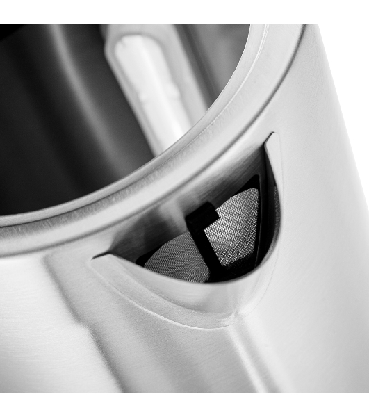 Чайник электрический BRAYER BR1060 2200 Вт, 1.7 л, стальной/черный