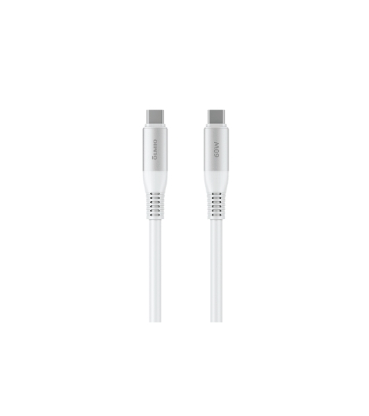 Кабель OLMIO SHIELD, Type-C - Type-C, 60W 3A, 1.2м, белый