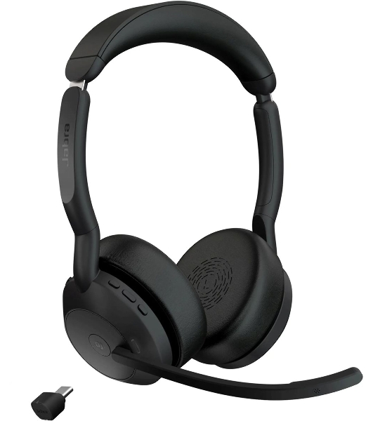 Гарнитура Jabra Evolve2 55 чёрный, беспроводная, Bluetooth, до 18 ч