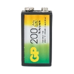 Батарейка аккумуляторная GP, Крона (20R8H, 6F22), Ni-Mh, 200 mAh, 1 шт., в блистере, 20R8H-2CRU1, фото2