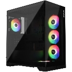 Компьютерный корпус XPG INVADER X BLACK (INVADERXMT-BKCWW) Mid-Tower Gaming ATX PC Case with Panoramic View, Tempered Glass Panels, and RGb Lighting Black, фото 1