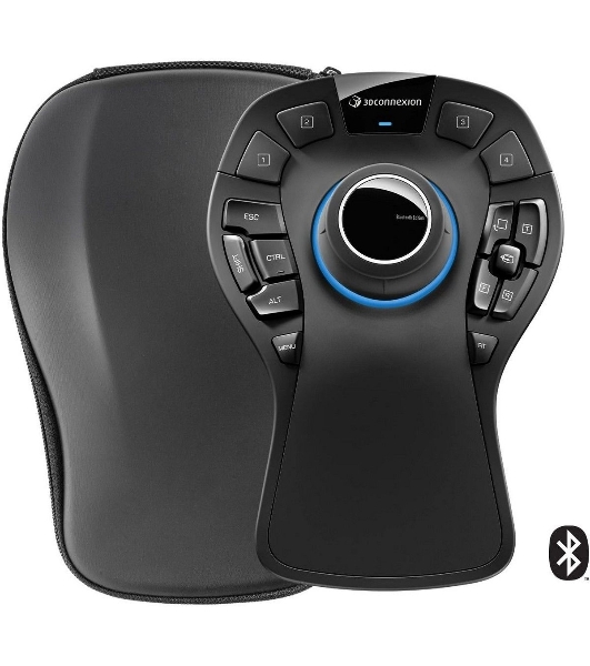 Мышь беспроводная/проводная 3DConnexion SpaceMouse Pro Wireless (3DX-700119) черный, радиоканал, Bluetooth, USB, кнопки - 15